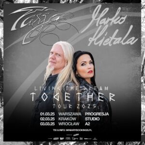 W związku z ogromnym zainteresowaniem krakowskim koncertem Tarja Turunen & Marko Hietala - Living The Dream Together Tour 2025, wspólnie z managementem artystów podjęliśmy decyzję o przeniesieniu wydarzenia, mającego się odbyć w dniu 2.03.2025r. do klubu Studio (ul. Witolda Budryka 4). Wszystkie dotychczas zakupione bilety zachowują ważność i nie trzeba ich wymieniać, a w sprzedaży pojawiła się dodatkowa pula biletów.