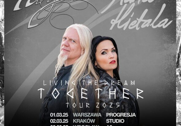 W związku z ogromnym zainteresowaniem krakowskim koncertem Tarja Turunen & Marko Hietala - Living The Dream Together Tour 2025, wspólnie z managementem artystów podjęliśmy decyzję o przeniesieniu wydarzenia, mającego się odbyć w dniu 2.03.2025r. do klubu Studio (ul. Witolda Budryka 4). Wszystkie dotychczas zakupione bilety zachowują ważność i nie trzeba ich wymieniać, a w sprzedaży pojawiła się dodatkowa pula biletów.