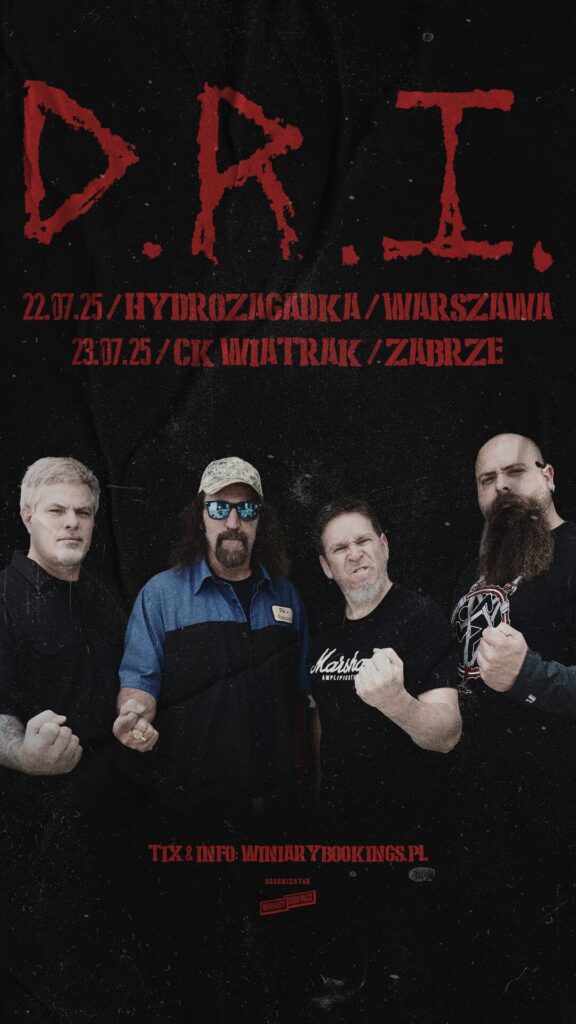 Pionierzy crossover thrash metalu D.R.I. zawitają na 2 koncerty do Polski!