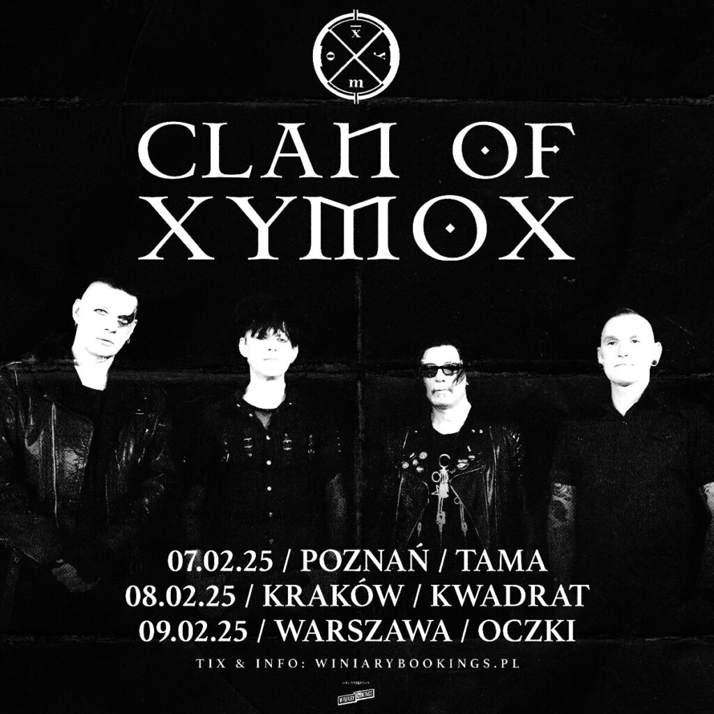 Uwielbiani w Polsce Clan of Xymox ogłaszają dodatkowe show! Ze względu na ogromne zainteresowanie koncertami w Krakowie oraz Poznaniu, Clan of Xymox postanowili rozszerzyć swoją trasę o dodatkowy występ, który odbędzie się 9 lutego w warszawskim klubie Oczki.