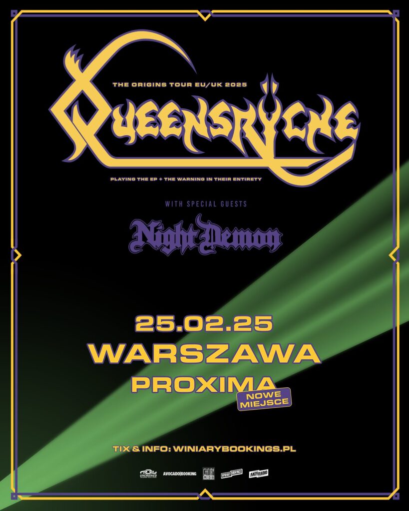 Nowa lokalizacja koncertu Queensryche