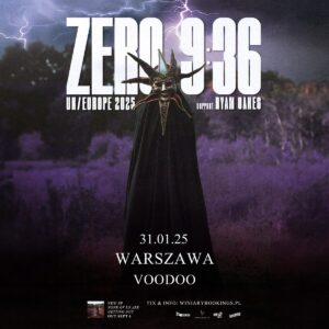 Zero 9:36, amerykański post-gatunkowy buntownik, na jedynym koncercie w Polsce! Już 31 stycznia 2025 roku artysta zmiażdży warszawskie VooDoo swoimi potężnymi riffami i rapem. Nie przegap jego pierwszego koncertu jako headliner w naszym kraju! W roli supportu wystąpi łączący hip-hop, rock i elektronikę Ryan Oakes.